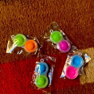 Glow in the Dark Double Dimple Keychain Fidget Toys (4pk)
